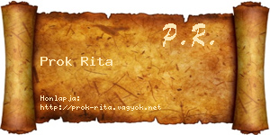 Prok Rita névjegykártya