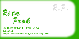 rita prok business card